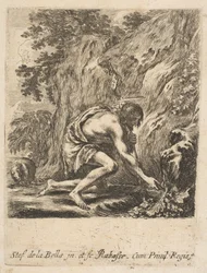 Keresztelő Szent János vizet merít egy forrásból, kb. 1649.