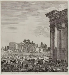Antonin temploma és a Campo Vaccino