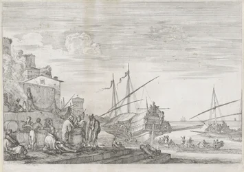 Két gályaraló Livorno kikötőjében Livorno kikötője (sorozat címe) Vues de port de Livourne (sorozat címe)