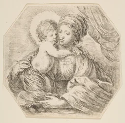 Szűz és Krisztus gyermeke, nyolcszögletű kompozíció, kb. 1649.