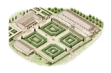 Brading Roman Villa, Wight-sziget (rajz 2012), 350-400 körül (tinta és akvarell)