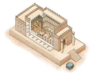 Salamon temploma, Jeruzsálem, 900--587 körül (tus és akvarell)