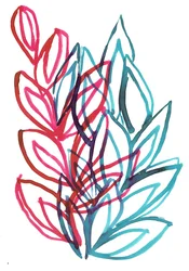 Bloom, 2016 (tinta, papír)