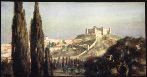 Spoletto, Szent Benedek szülőhelye, illusztráció a 