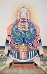 Tzu-Hsi, kínai rajz után (akvarell papíron)