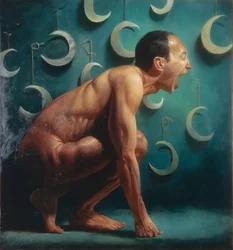 Howl, 2002 (oil on linen)