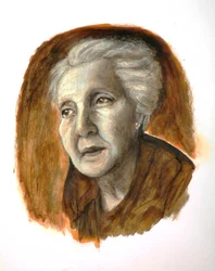 Melanie Klein, 2012 (toll és tinta papíron)