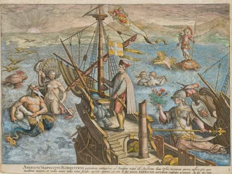 Amerigo Vespucci Amerika helyreállítása, 1591.