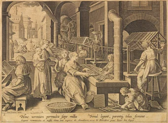 Selyemkivonás Vermis sericus, 1640 után.