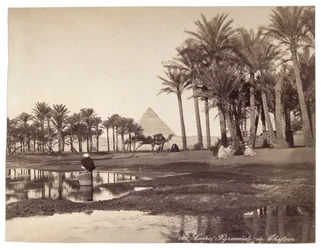 Piramis Egyiptomban, 1900 körül (fotó)