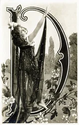 D: Roessler kisasszony, a Belle Epoque táncosnője – ábécé képeslapon