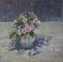 Rózsaszín csíkos kancsóban, 2013,