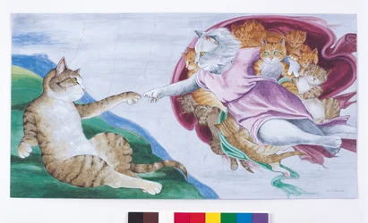 Illusztráció a Cats Galore! A kulturált macskák kompendiuma (kiad. 2015)