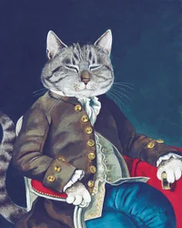 Illusztráció a Cats Galore! A kulturált macskák kompendiuma (kiad. 2015)