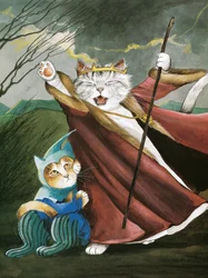 Illusztráció a Shakespeare Macskákból: Poster Book (pub. 2016)