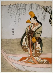 Asanuma hajója. Suzuki Harunobu japán mintája