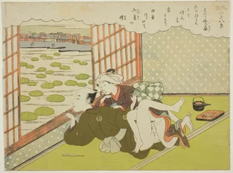 Az esti szerető Uenóban (Ueno no bansho), a „Edo nyolc divatos látképe (Furyu Edo hakkei)” sorozatból