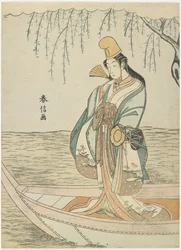 Nő egy Asazuma csónakban Shirabyo_shi képében, c. 1767