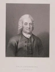Emanuel Swedenborg (1688-1772) 80 évesen, W. Holl metszete, a World Religionból, kiadó: A. Fullarton & Co.
