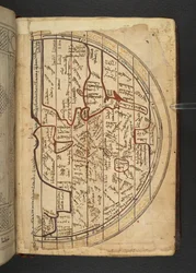 Minārat al-aqdās, f94, Európa, Nyugat-Ázsia és Észak-Afrika térképe, északról délre vetítve