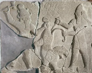 A király és egy oroszlánra vadászó isten