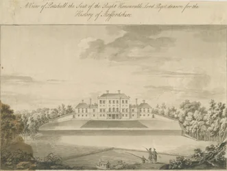 Patshull House: szépia mosás rajz, nd [18. század vége]