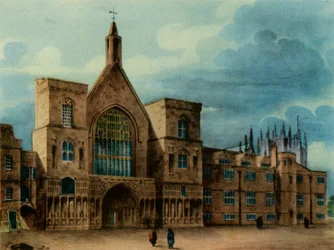 „Új palotaudvar és a Westminster Hall bejárata”, 1947.