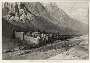 Szent Katalin kolostor, Egyiptom. Taylor metszet a „Voyage dans l