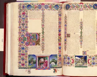 Szent Pál rómaiakhoz írt levele, kettős fóliás illusztráció a „Bible de Borso d