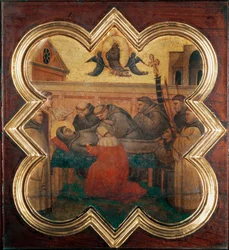 Szent Ferenc élete: a szent halála - Freskó