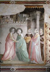 Anne és Joachim találkozása a Doree ajtónál (részlet) - freskó, 1327 körül
