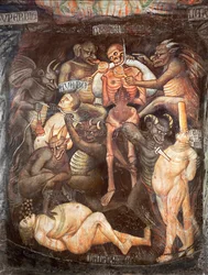Pokol, a fösvények részlete, kb. 1394