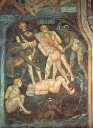 Az utolsó ítélet, a házasságtörők részlete, kb. 1394