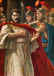 Caracalla császárt, akit Julius Martialis meg akar ölni