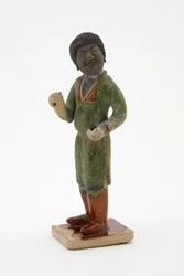 Vőlegény, 700-750 körül (cserép ólom-szilikát mázzal és festett részletekkel)