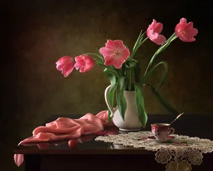 Elegáns rózsaszín tulipánok