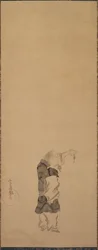 Kenshu, Szerzetes garnélával, c. 1600-1640.