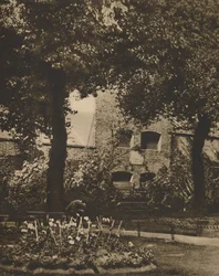 A Marshalsea börtön helye a Southwark-i St. Georges templomkertből, 1935.