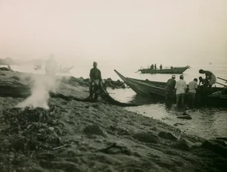 A japán halászok visszatérése 1900-1915 körül (fényképezés)