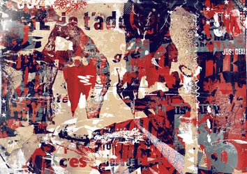Absztrakció I, 2016 (kollázs, vászon)
