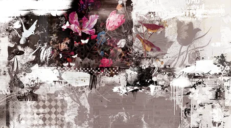 Love Birds III, 2014 (kollázs vászonra)