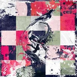 Natural Quilt, 2013 (kollázs, vászon)