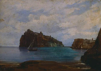 Ischia aragóniai kastélya (olaj, vászon)