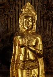 Álló Buddha, 13. század vége – 14. század eleje (arany)