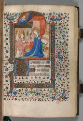 Órakönyv (Párizs használata): Fol. 37r, Annunciáció