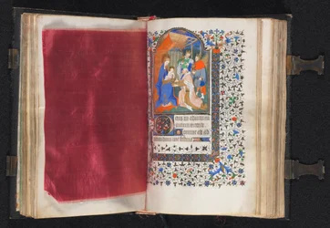 Órakönyv Párizs használata: Fol. 66v, díszített szegély, c. 1420.