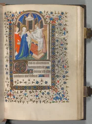 Órakönyv Párizs használata: Fol. 72r, Bemutató a templomban, c. 1420.
