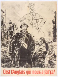Az angolok tették ezt velünk. Vichy France Propaganda plakát, 1940.