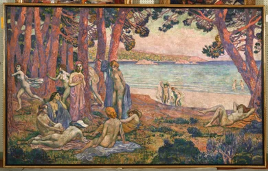 Fürdőzők a tenger mellett, 1907-08