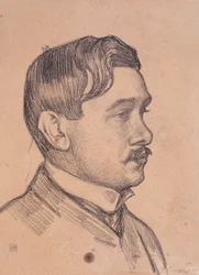 Maurice Maeterlinck portréja, 1903 körül (zsírkréta, papír)